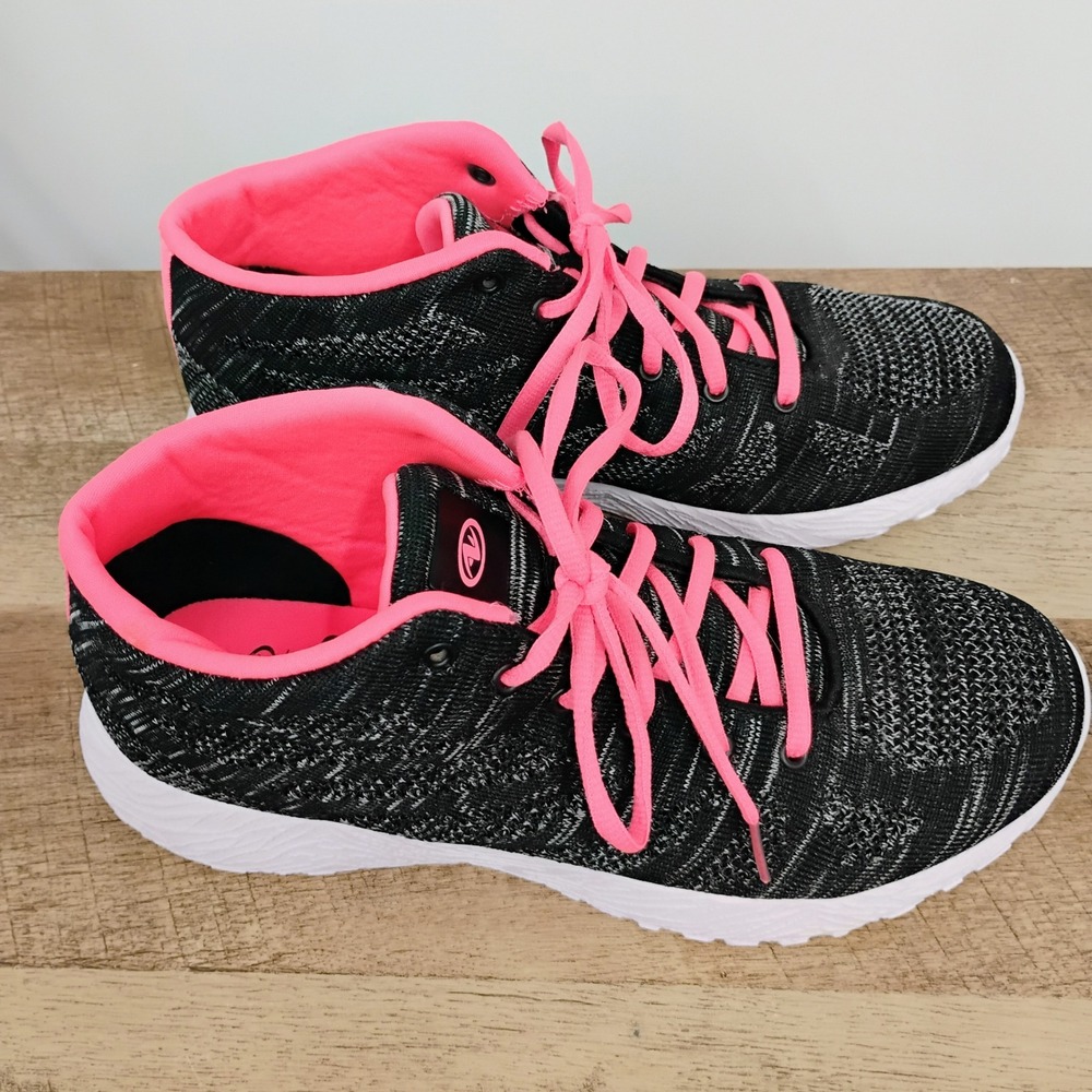 Athletic Works Women's Sneakers Memory Foam Black Pink Walking‎ Shoes Size 9